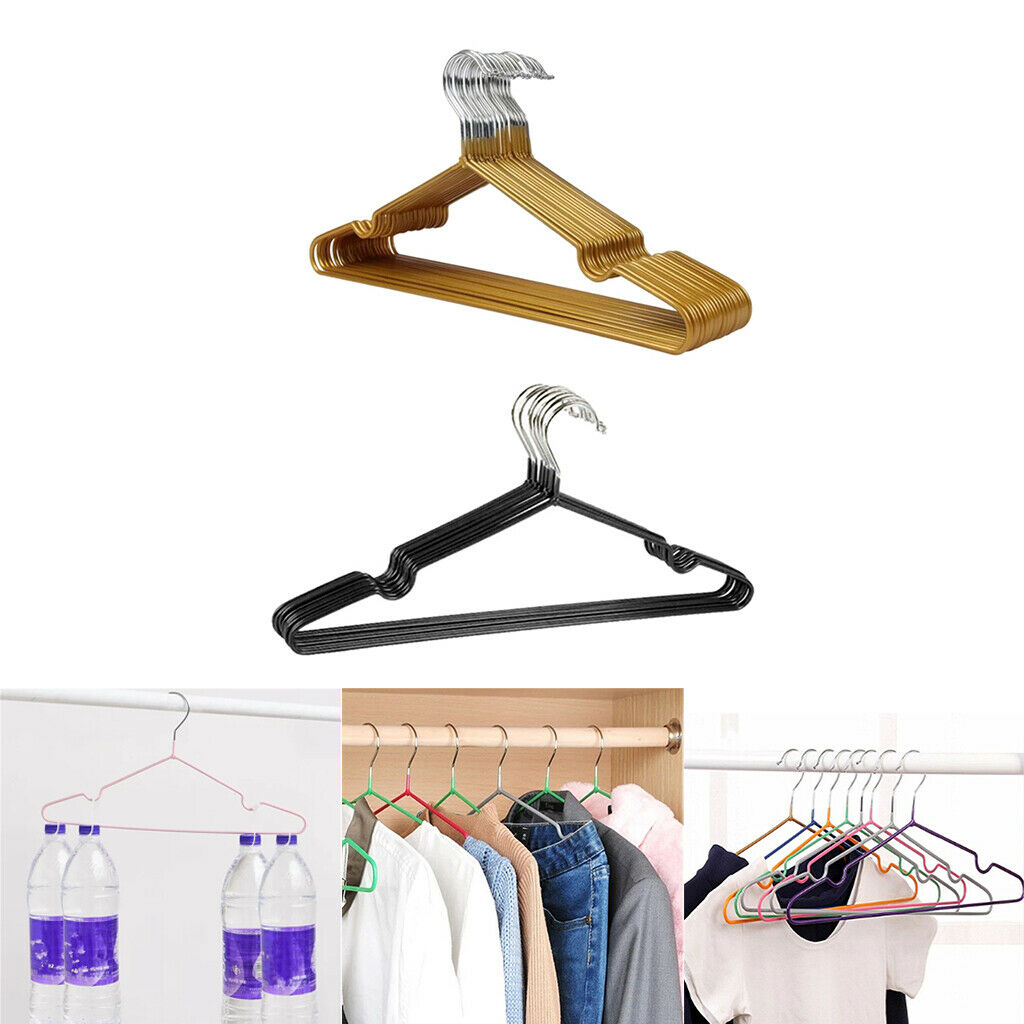 20pcs Steel Clothes Hanger Clothing Storage Rack Organizer Bedroom Bathroom
