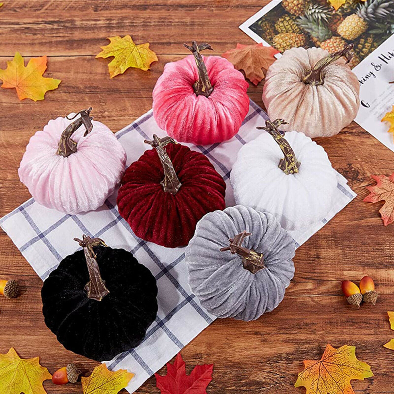 Pumpkin Decoration Artificial DIY Halloween Props Pack of 6 Handmade Home