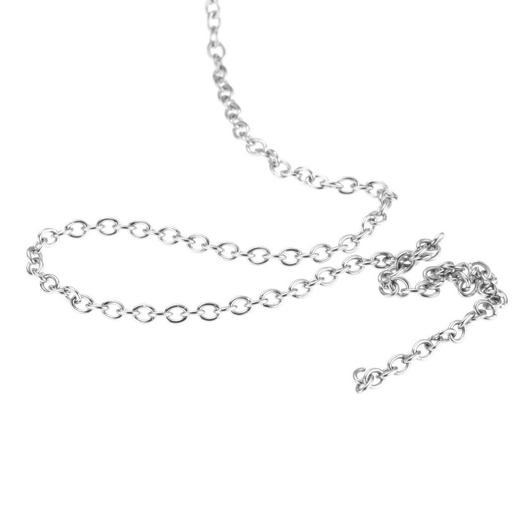 2 Roll 24m Stainless Steel Cable Chain Necklace Men Craft Pendants Jewelry