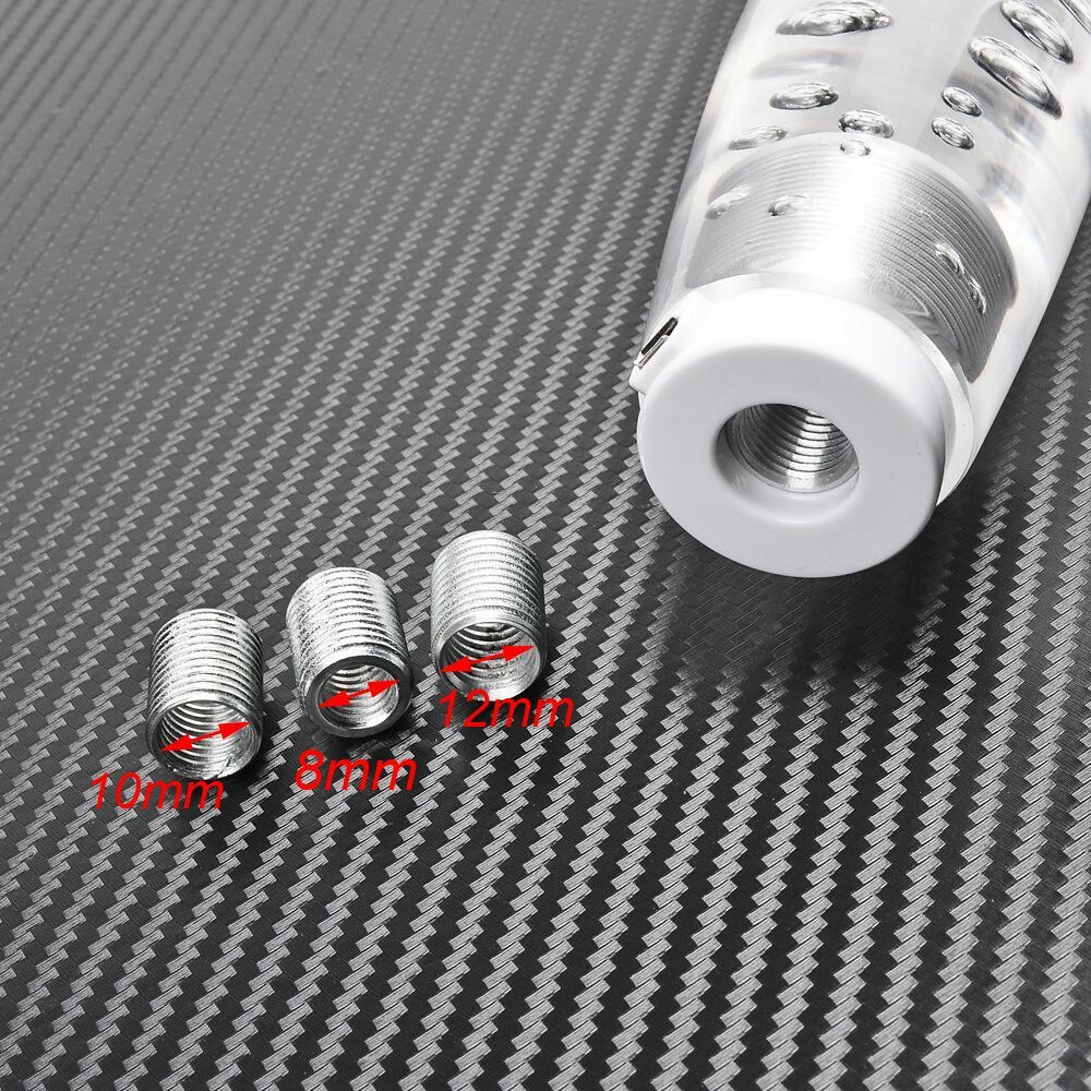 15CM Car SUV Universal Crystal Bubble Colorful LED Light Gear Shift Knob Shifter