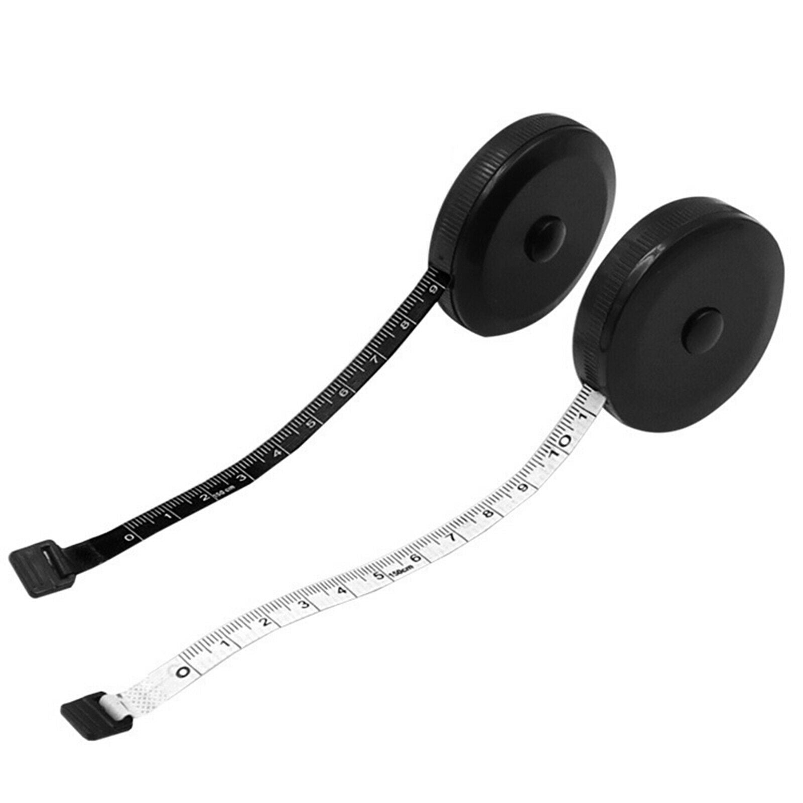 Portable Tape Measure Measuring for Body Measurements Black Dual Sided 150cm