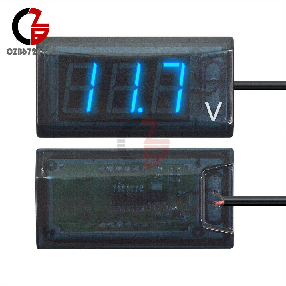 12V Gauge Panel Meter Digital LED Display Voltmeter Voltage For Car Motocycle