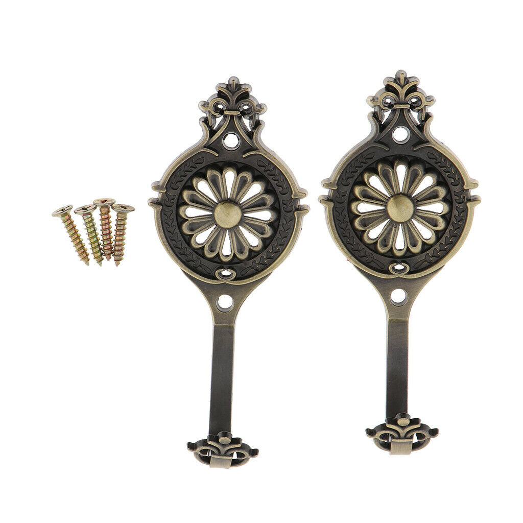 Curtain Tie Back Hooks Zinc Alloy Drapery Curtain Tieback Hooks Bronze