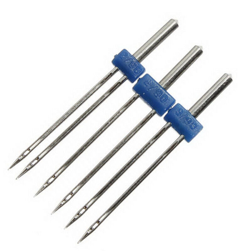 3pcs Twin Double Needle Size 2.0/90, 3.0/90, 4.0/90 Sewing Machine Needles.l8