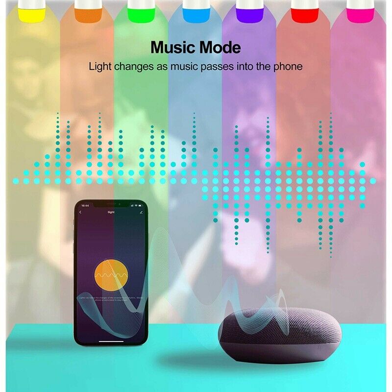 E27 Smart Wifi LED Bulb 7W WCRGB Tuya Smart Dimmable Lamp Bulb Color ChanginW4H3