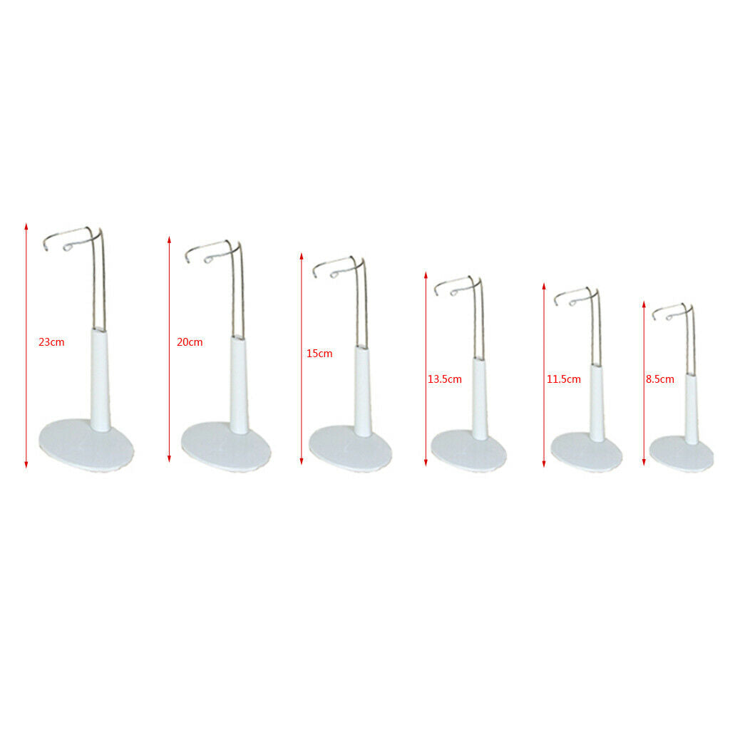 6 Pieces Adjustable 8-33cm Display Holder Support Stand for Hot Toys Figures