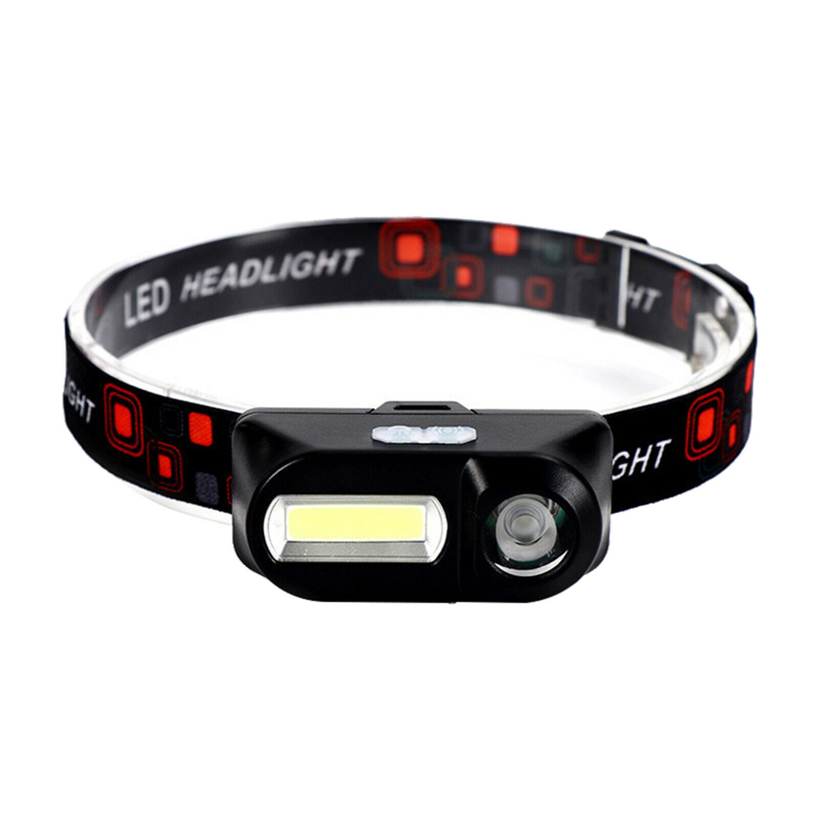 Headlight USB Outage COB/XPE Head Torch Hiking Headlamp Work Flashlight