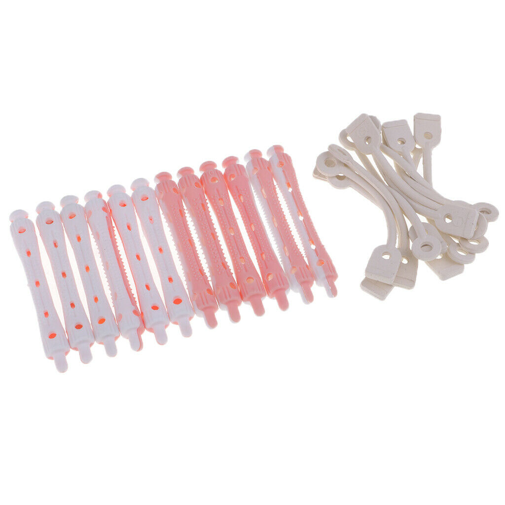 2X of 12 Perming Rods Rollers Perm Curlers For Curling Waves All Size 7 x 1cm
