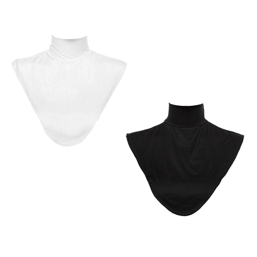 2/pieces Stretchy Modal Detachable Turtleneck Dickey Collar Neck Hijab Extension