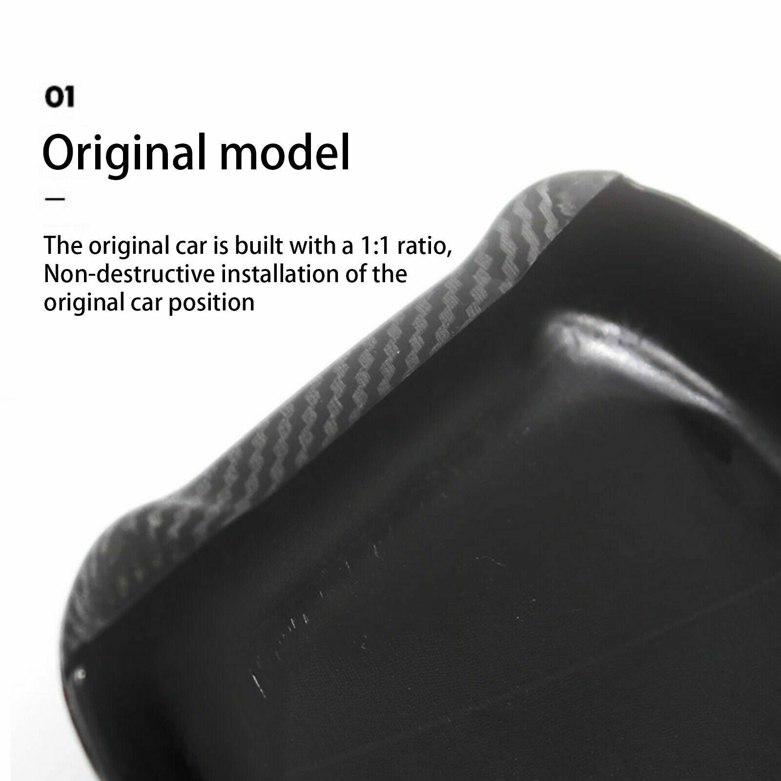 Carbon Fiber Armrest Center Console Cover For BMW 3-series E90 E91 E92 E93 06-12