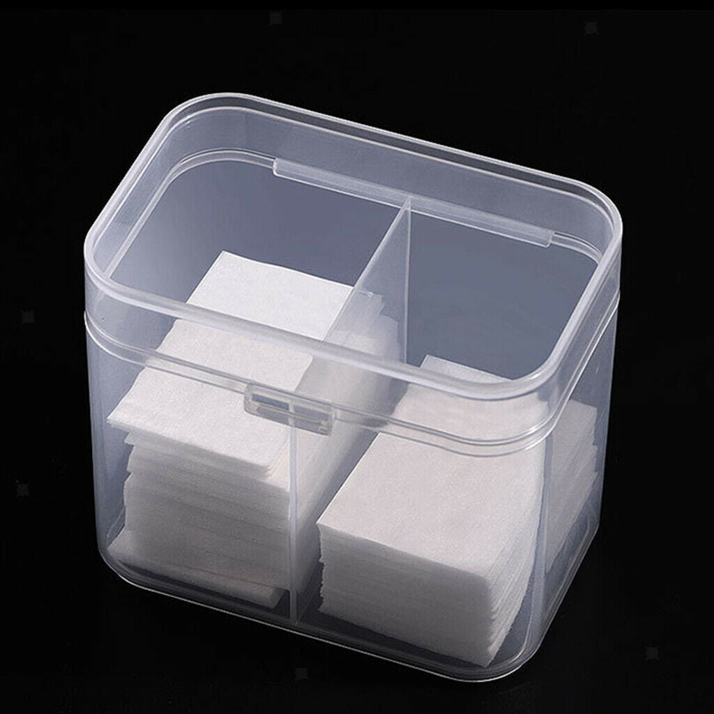 2 Slots Dustproof Makeup Cotton Swabs Buds Nail Wipes Box Crafts Container