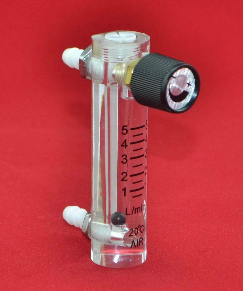LZQ-3 Oxygen Flowmeter 0.5-5LPM Flow Meter with Valve for Oxygen Air Gas