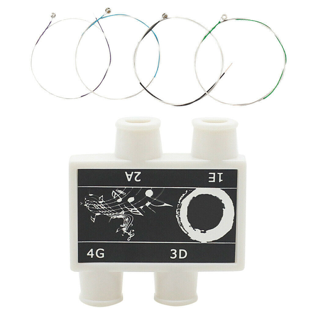 Portable   1pc   Pitch   Pipe   Case   W /  4pcs   Replacement   Strings   Set