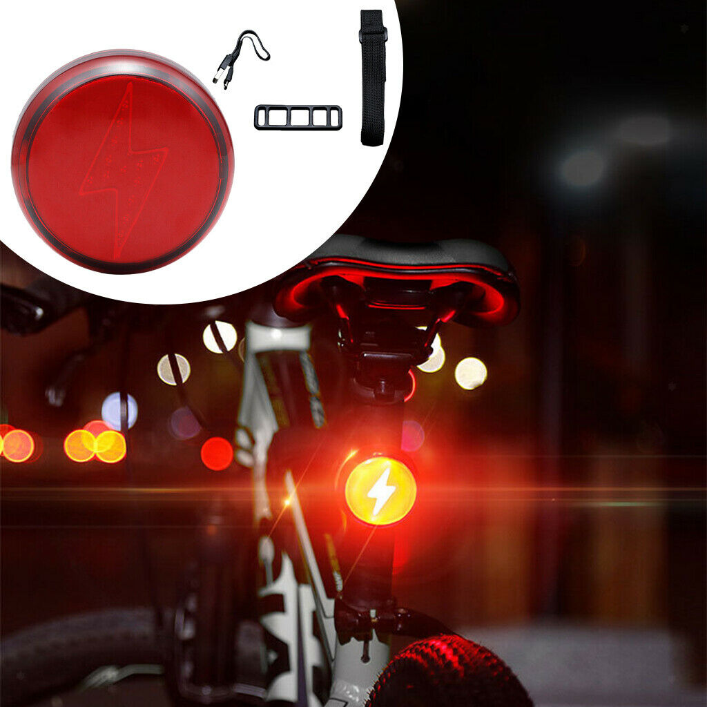 Bicycle Rear Light Rechargeable Cycling 5 Modes Taillight Running Lamps