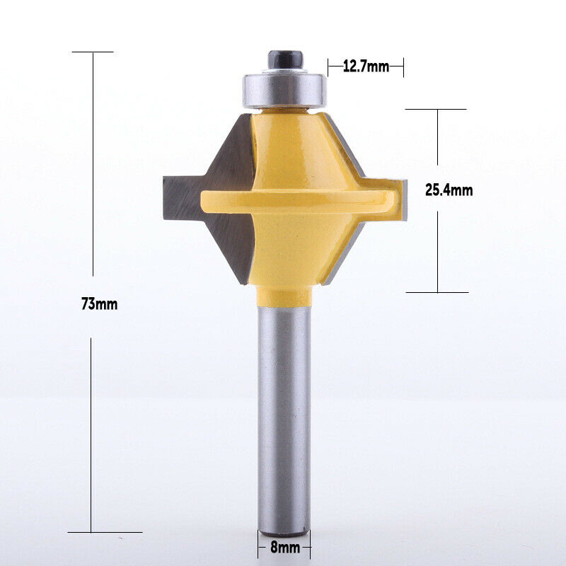 8Mm 120 Degree Tenon Cutter Engraving Machine Milling Cutter 8Mm Handle