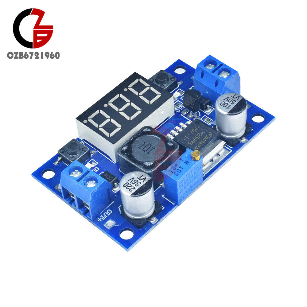 2PCS Buck Step down LM2596 Power Converter Module DC 4.0~40 to 1.3-37V Voltmeter