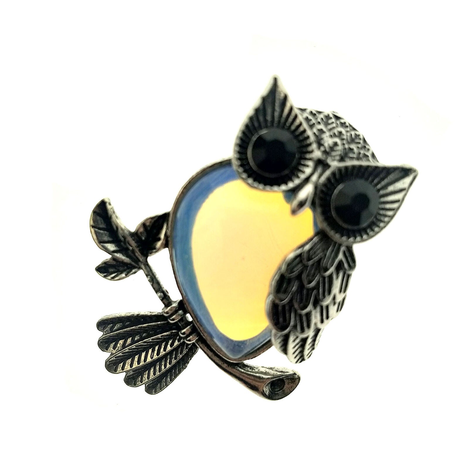 Opal Stone Owl Pendant Chakra Reiki Healing Amulet Energy