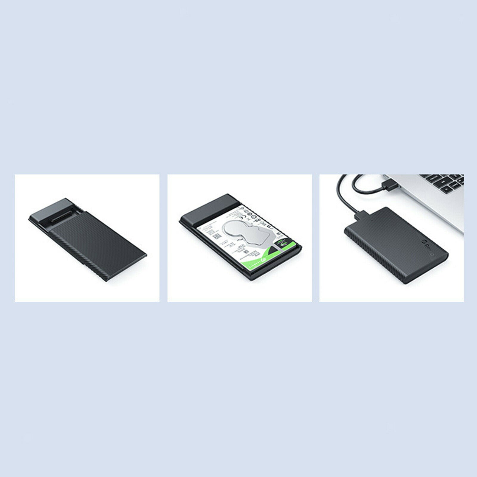 Removable 2.5in External USB Hard Drive Disk  Case Only for PC Computer