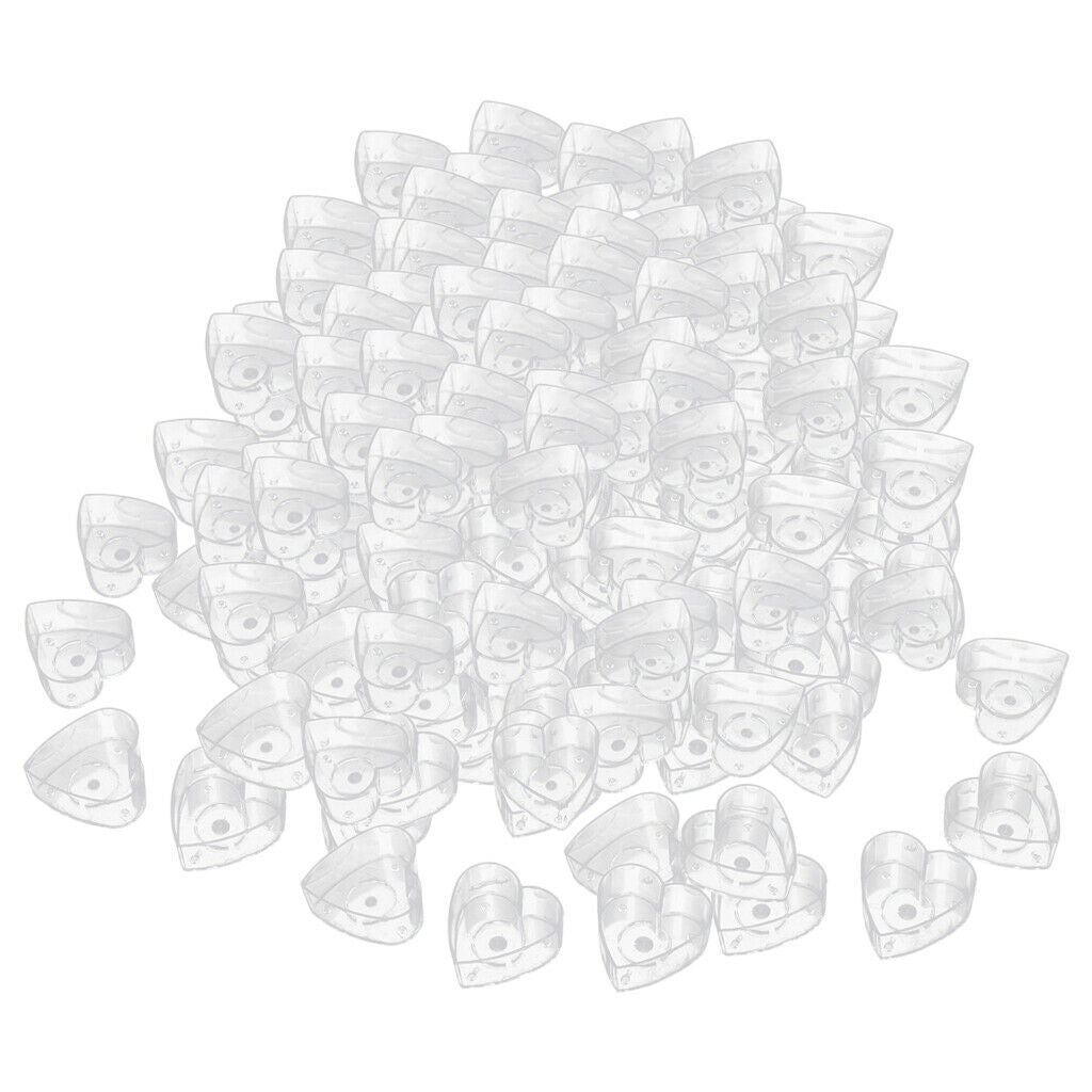 200x Transparent Heart Shape Tea Light Cups Wax Container DIY Crafts Mold