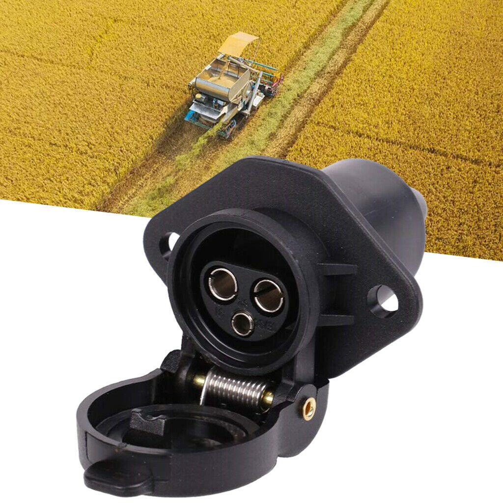 3 Pin Plug Socket Trailer Connector Adapter for Truck Parts Replacement
