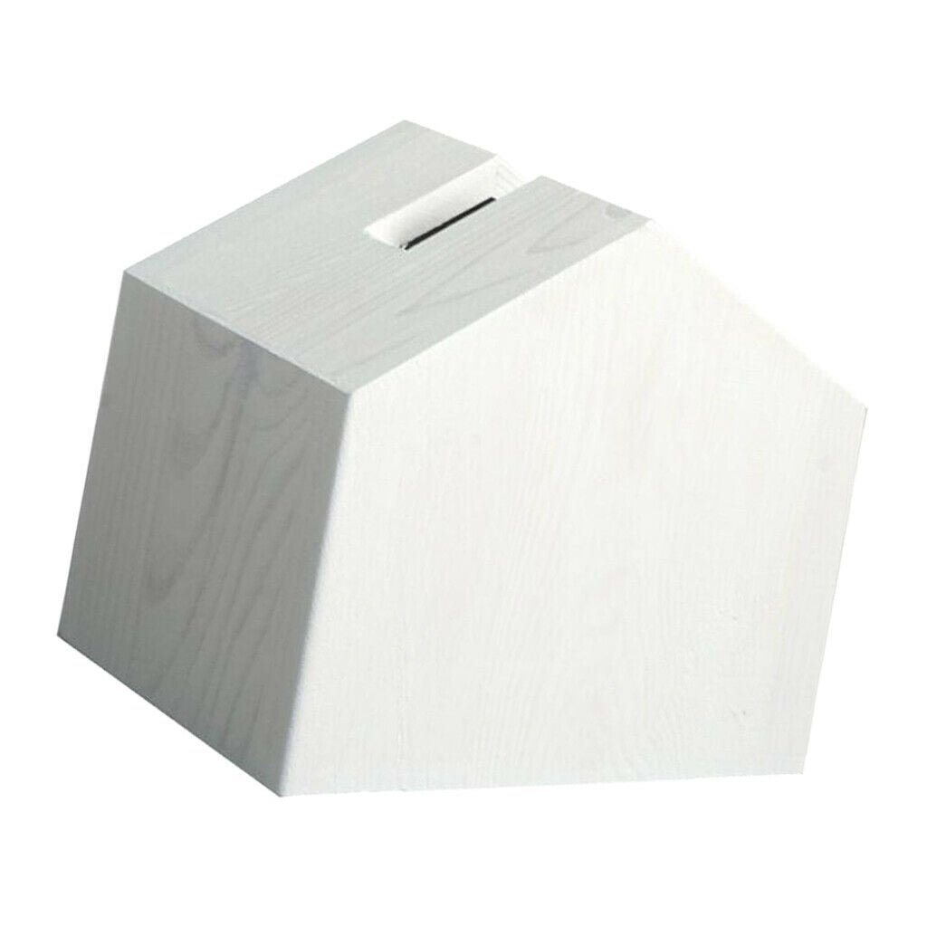 Tissue Box Cover House Shaped Square Tissue Box Holder for Room Office White