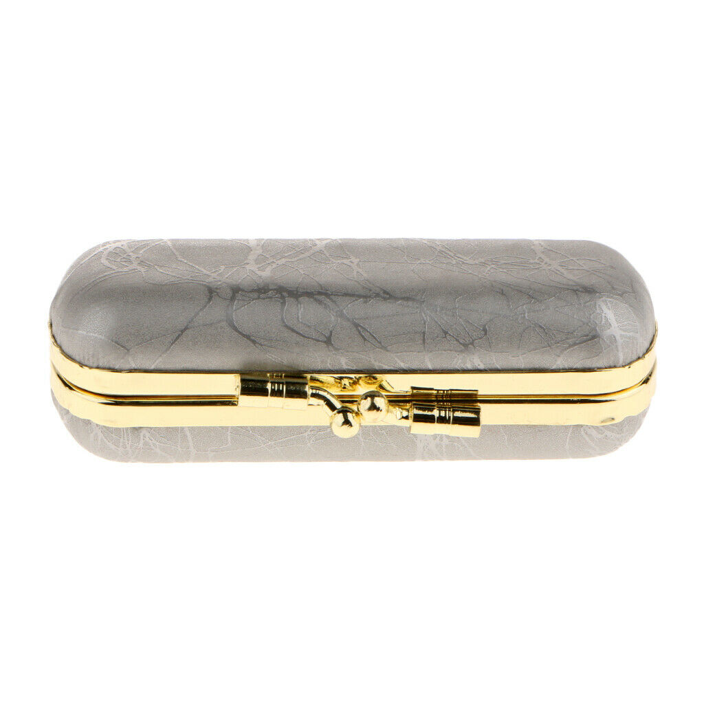 2-Packs Leather Covered Lipstick Case Holder Lip Gloss Organizer Bag for Purse