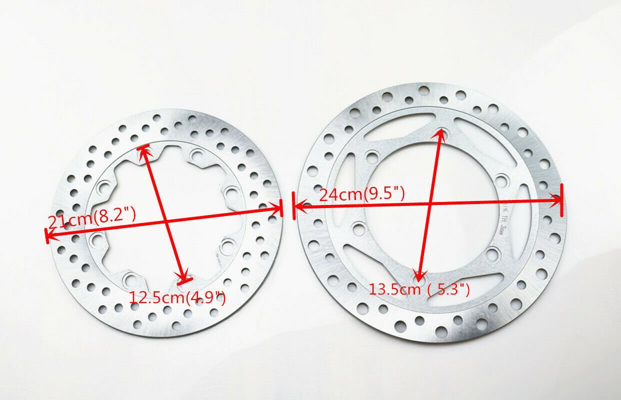 Front + Rear Brake Disc Rotor Disc for Kawasaki KL250 Super Sherpa 98 1997-2007