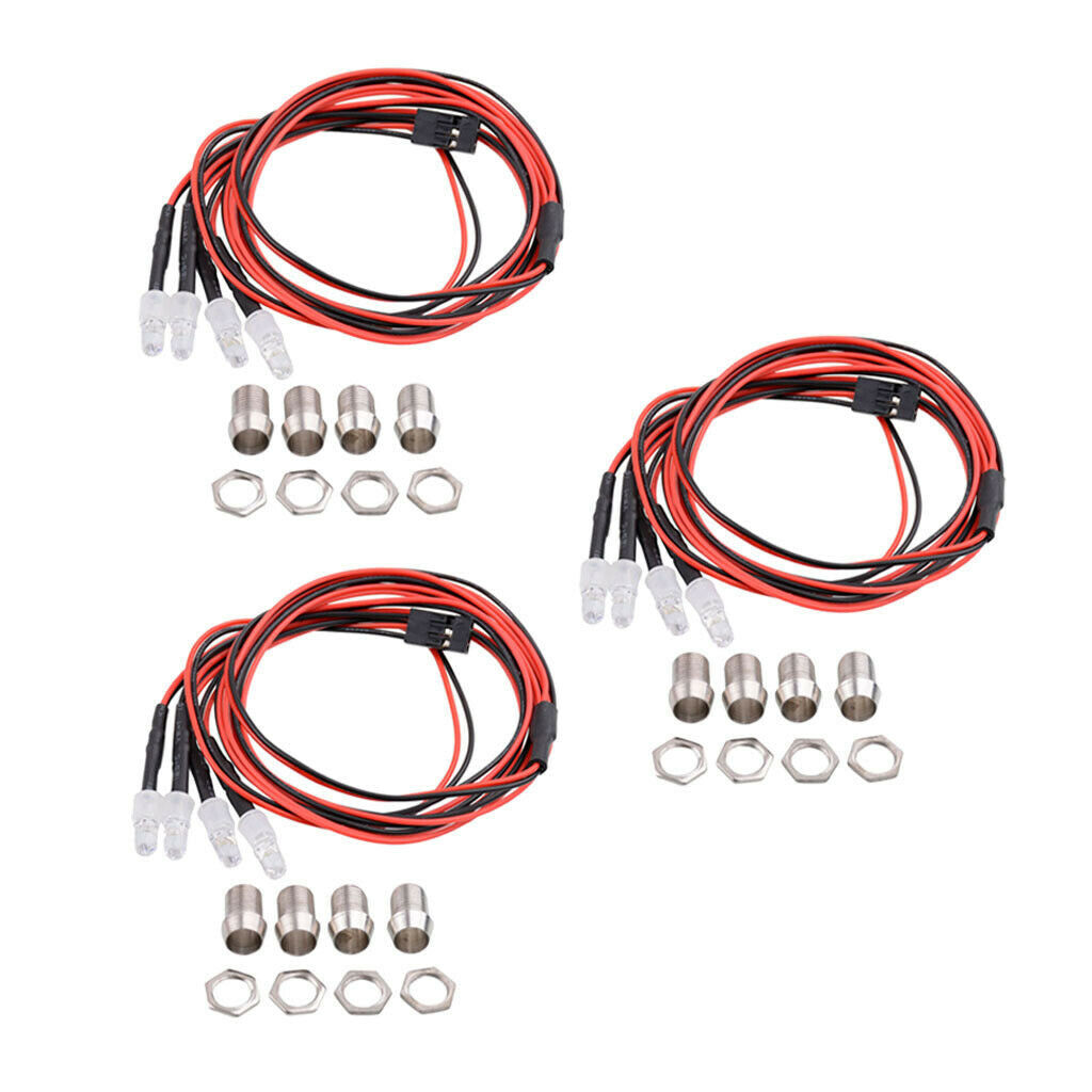 RC Car 12 Led Headlights Kit for 1:5 1:8 1:10 1:12 1:16 RC Truck DIY Parts