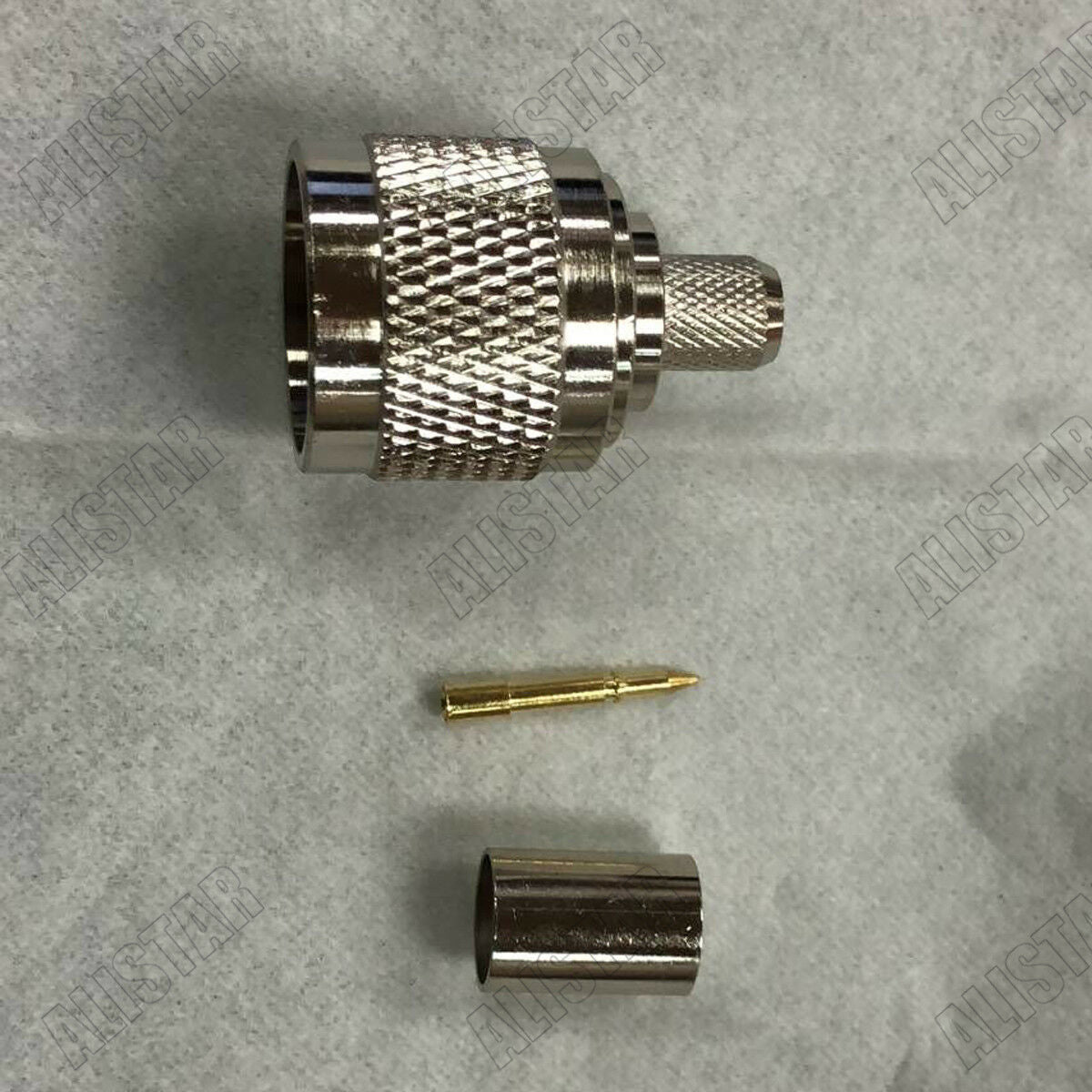 5Pcs of N Male Plug Crimp RG5 RG6 5D-FB LMR300 Cable Straight Connector