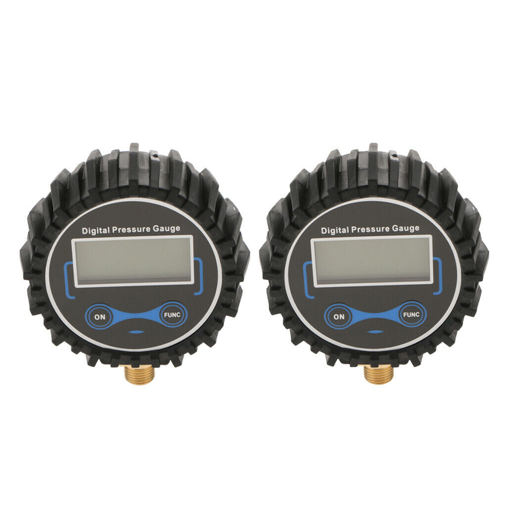2Pcs Digital Tire Pressure Gauge Air Compressors Tool For Car Truck 200 PSI