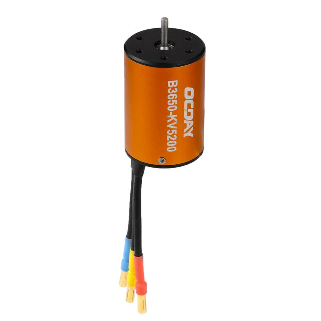 4 Poles B3650 5200KV Sensorless Motor for RC 1:10 Car Truck Boat Accessories