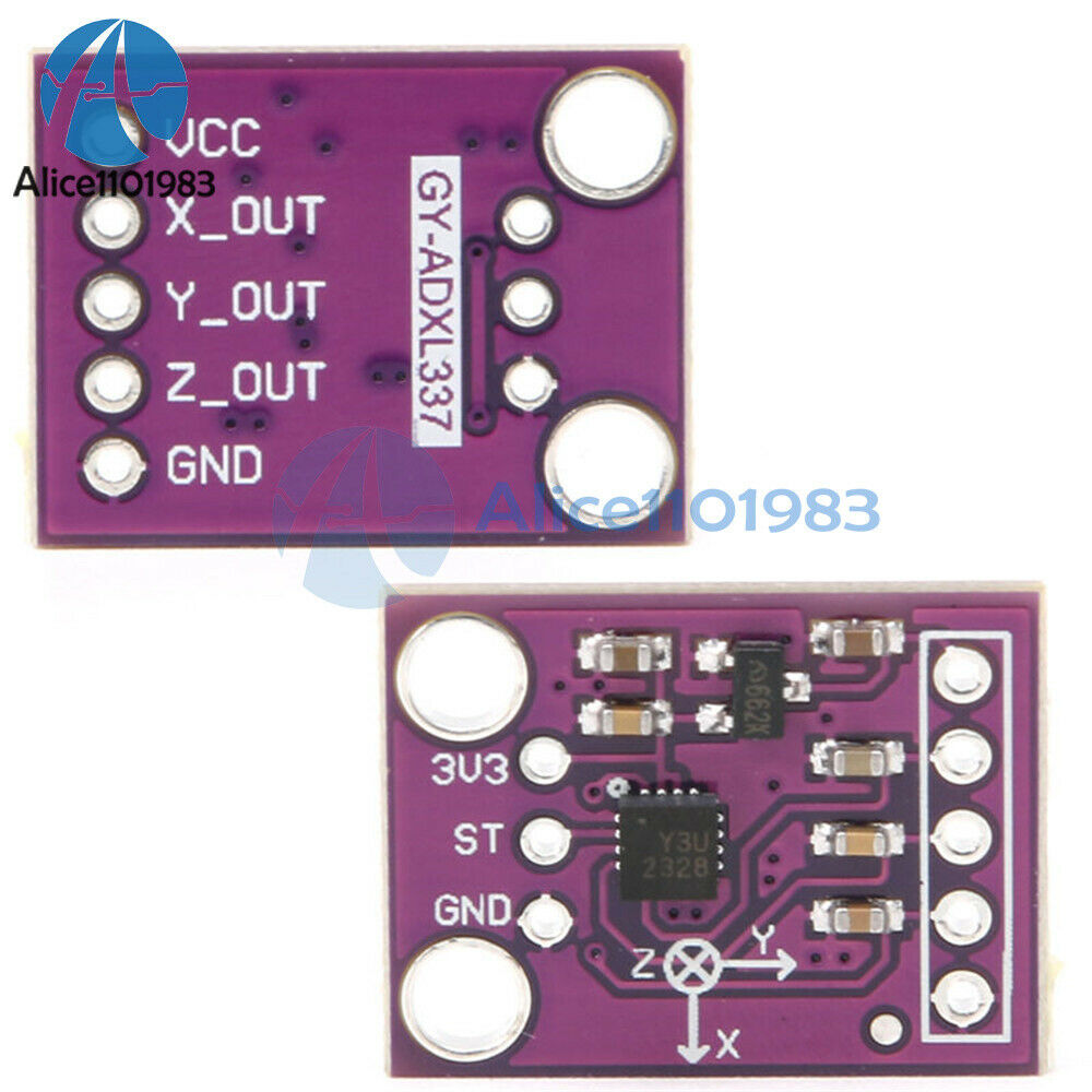 2PCS 3-Axis GY-61 ADXL337 Replacement ADXL335 Module Analog Output Accelerometer