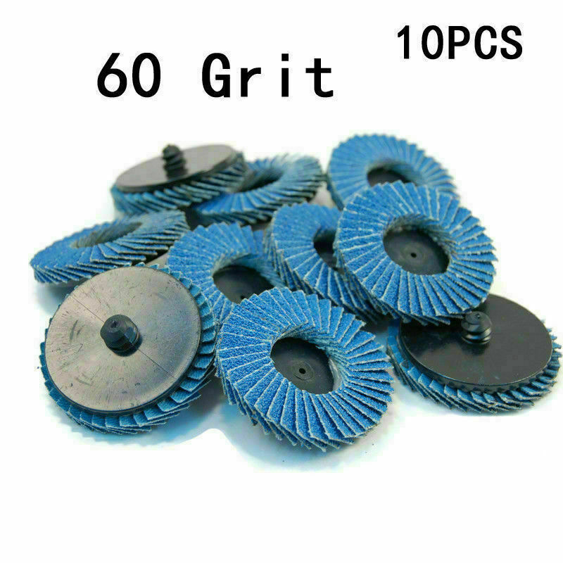 10 PiÃ¨ces 2'' 60 Cran Rabat PonÃ§age Disque Roues Type R Roloc FiletÃ© Facile Lock