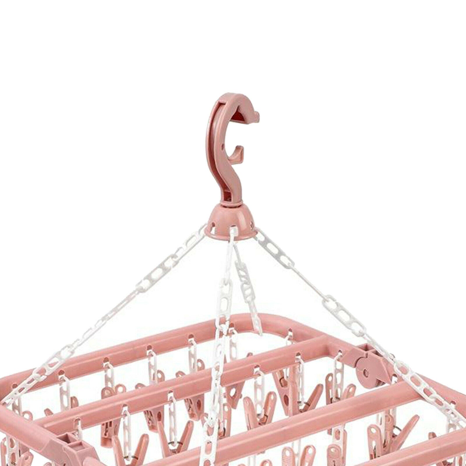 2x 32 Peg Plastic Laundry Foldable Clip Hangers Hanger Washing Line Airer