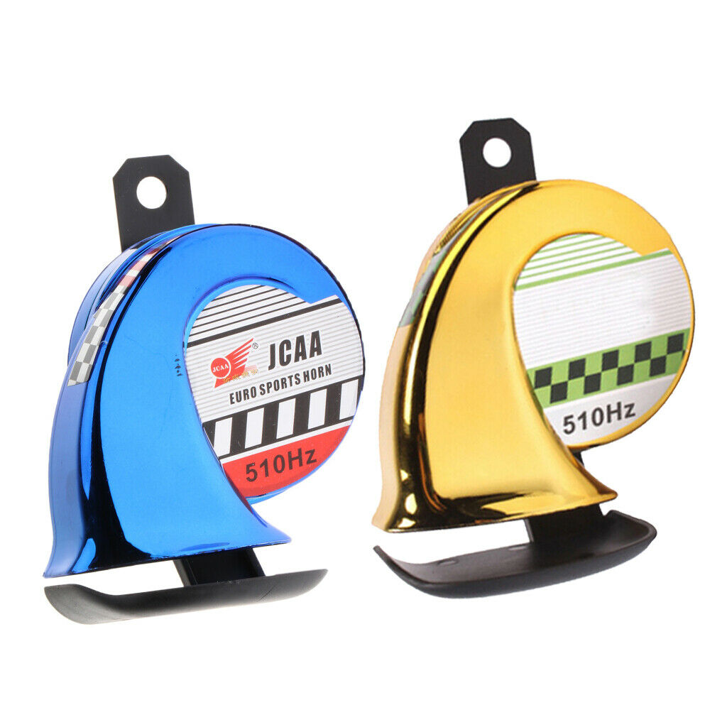2x 12V 110dB Motorcycle Snail Air Horn Super Loud f/ Car ATVs] Waterproof