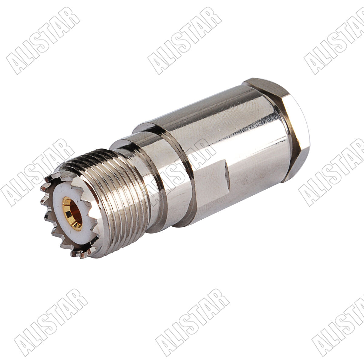 5x UHF Jack Female Clamp Straight SO239 Connector For RG5 RG6 LMR300 5D-FB Cable