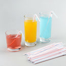 Disposable Drinking Straws Bendy Stripped Straws for Restaurant Barbecues