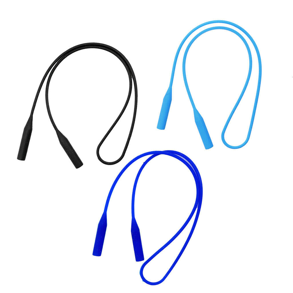 3 Pieces Anti Slip Eyewear Retainer Strap Silicone Cords - Sunglass Neck Cord