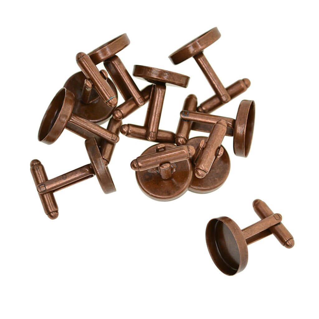 10 sets of cufflinks blanks trays settings Fits 16mm
