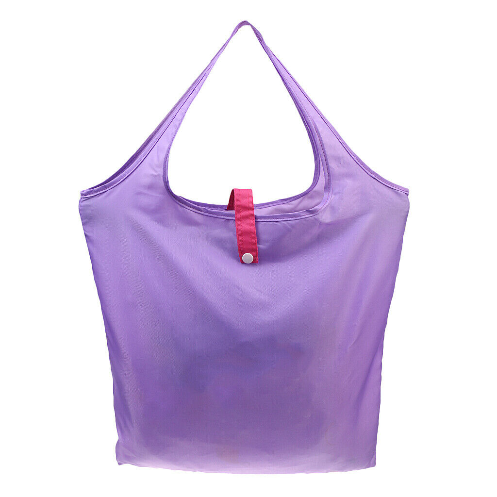 Eco Nylon Foldable Travel Shopping Shoulder Bag Grocery Bags  Purple