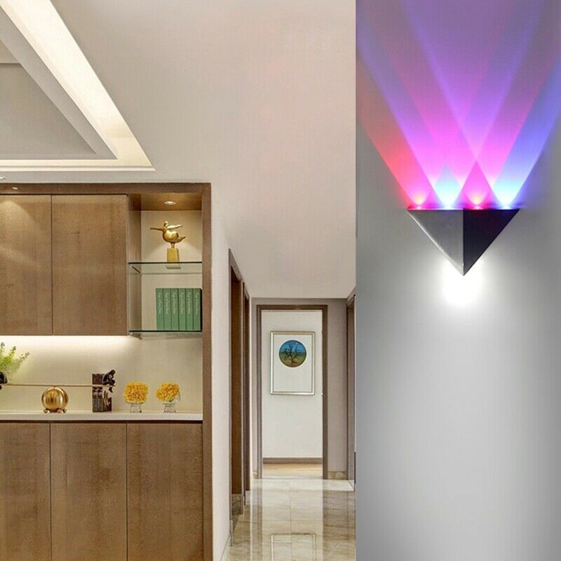 Led 5W Triple-cornered Wall Light for Bedroom Home Lighting Luminaire BathroomS7
