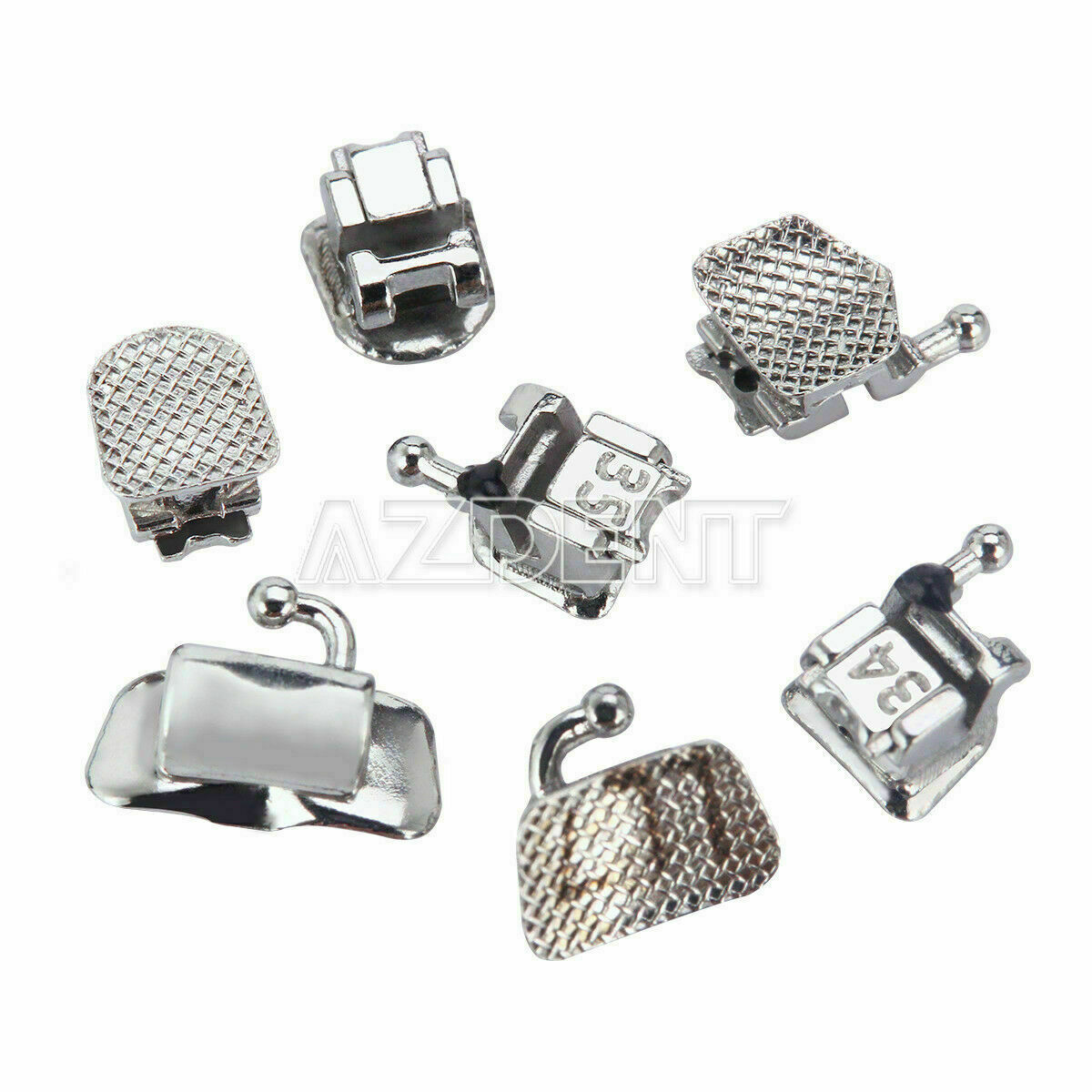 2 Box Dental Self-ligating Brackets+Buccal Tube Mini MBT.022 Hooks 3-4-5 AZDENT