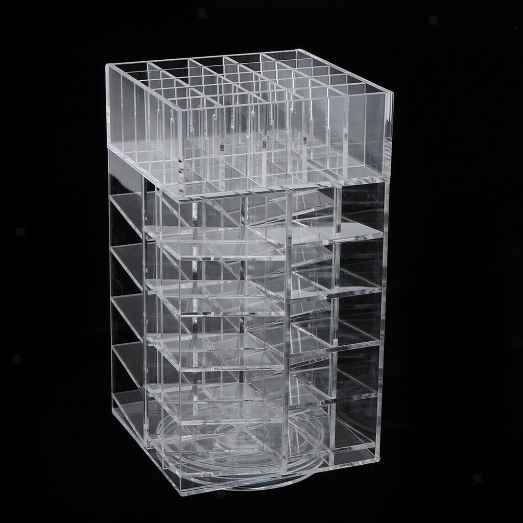 Acrylic Rotating Lipstick Organizer Holder Spinning Lipgloss Tower Stand 65
