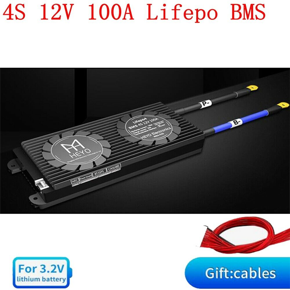 LiFePO4 BMS 4S 12V 100A Daly Balance Waterproof Battery Management System+Cable