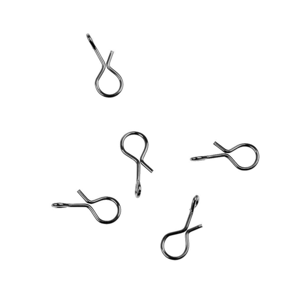 50 X Fishing Aluminum Fast Snaps Hooks Made of Aluminum, Length 10mm