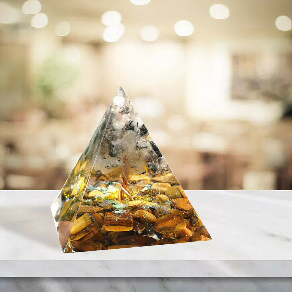 6cm Crystal Pyramid Ornament Moonstone Relieve Irritability Relax Mood