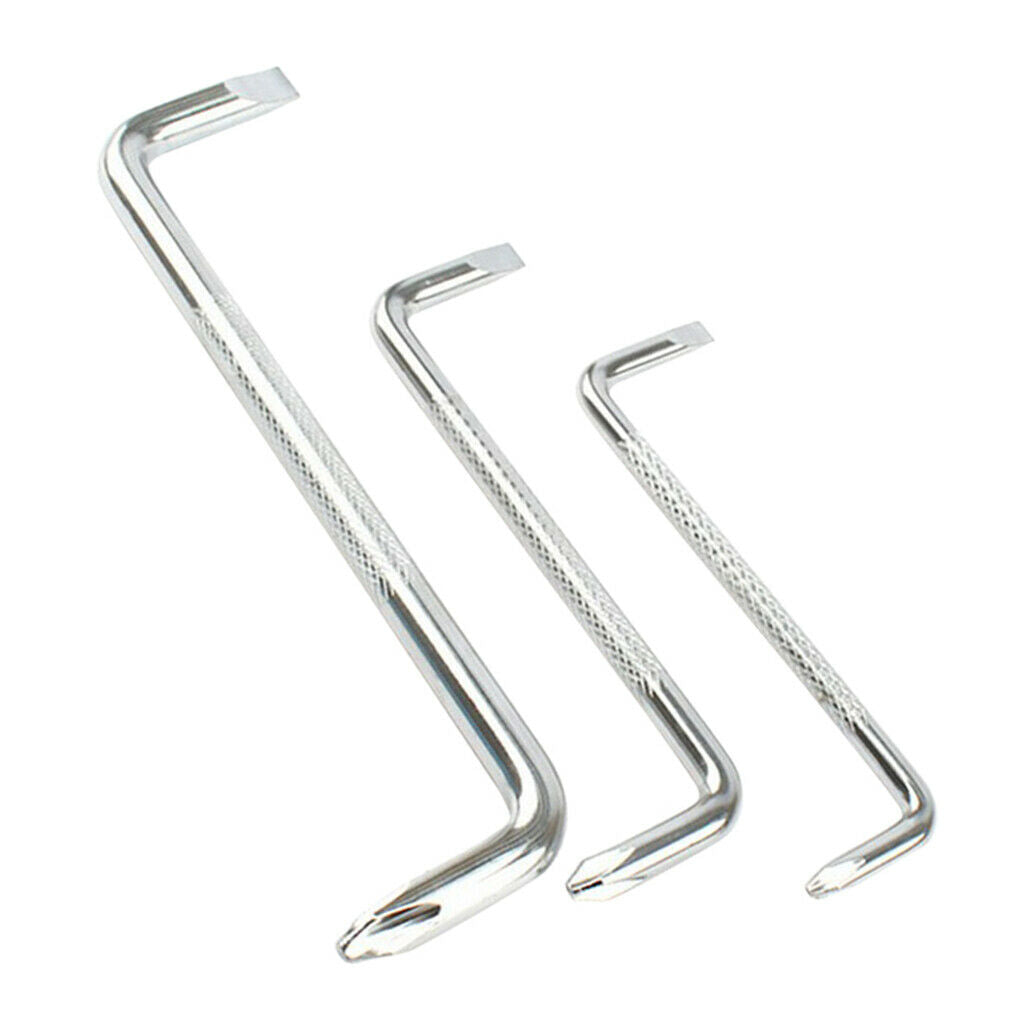 3pcs Steel Short Shank Z-type Offset Screwdriver Set Repair Tools Fits for Car,