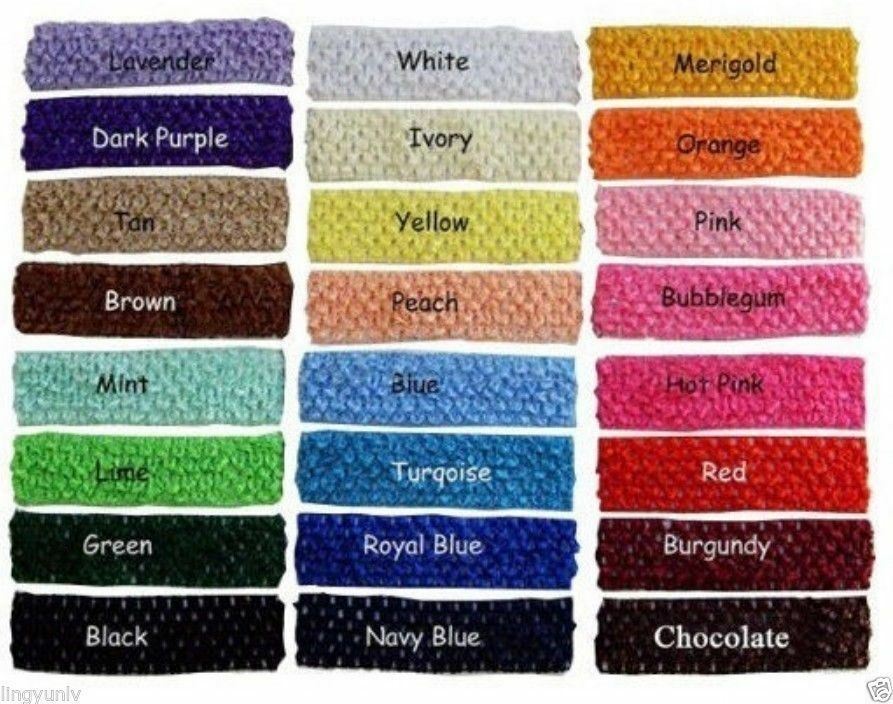 Random 10-pack Elastic Baby Kids Toddlers Headband Hair Band Crochet Breathable