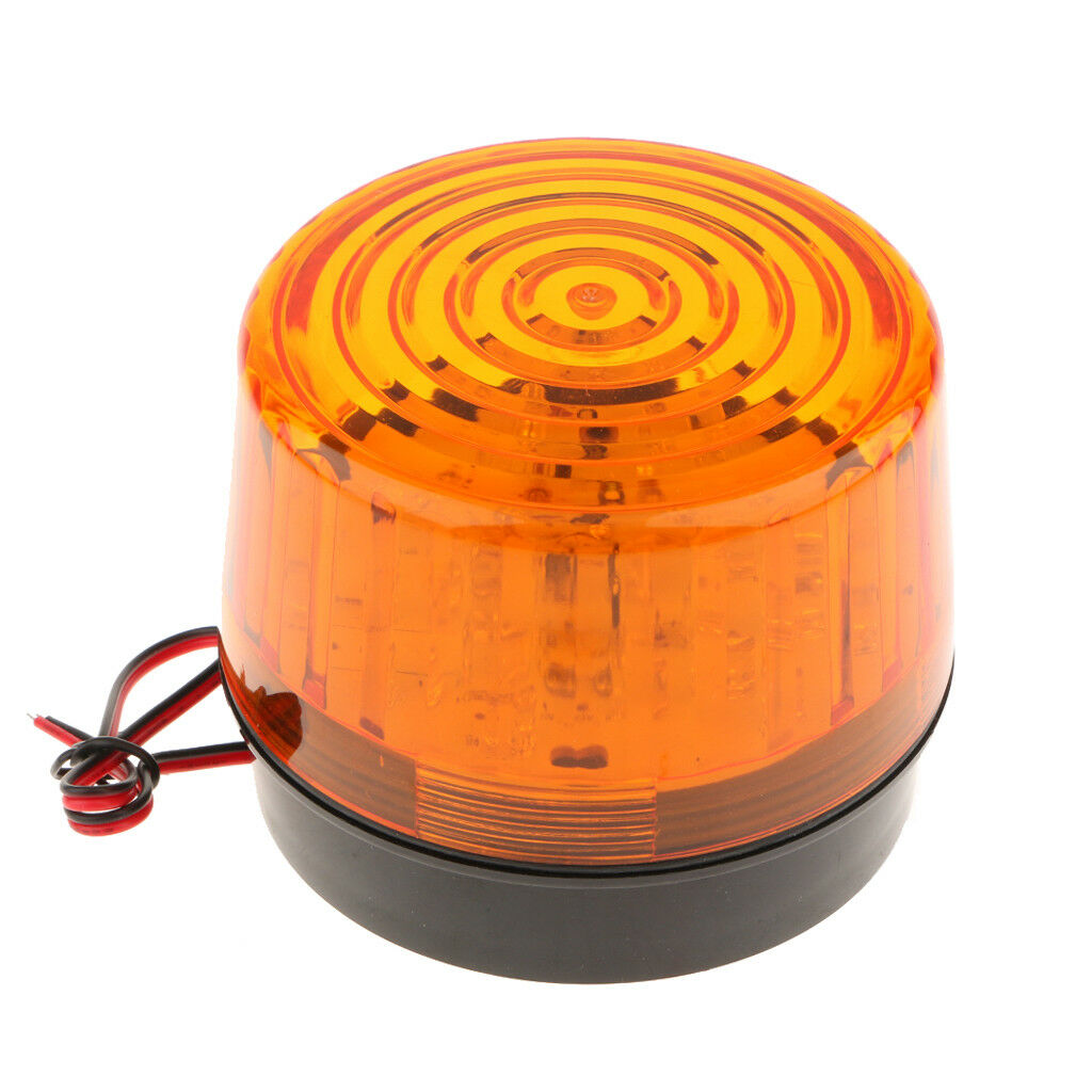 2x Round Caution Warning Light Beacon Lamp Traffic Alarm Flash Light Orange