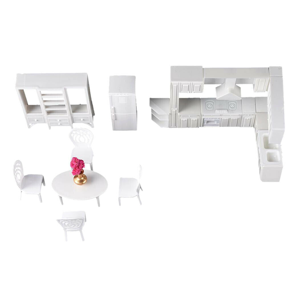 1/25 Traditional Dining Room Furniture Stove Refrigerator Cabinet Set Sand Table
